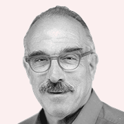 Tom Baigrie headshot in black & white